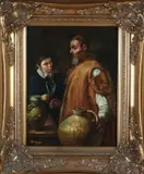 W. Berger, Wijnproeven, Olieverf op paneel