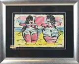 Anton Heyboer, Twee stranddames, Plakaatverf op papier