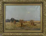 Jan Knikker, Landschap met korenschoven