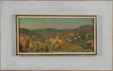 Adam Potgieter, Impressionistisch berglandschap, Olieverf op board