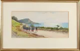 Pierre Comba, Infanteristen langs de kust, Aquarel op papier