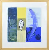 Piet Warffius, Abstracte figuratieve voorstelling, Litho op papier