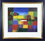 A. Stoelers, Twents coulissen landschap, Gouache op papier