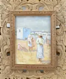 A. Woudstra, Standgezicht, Olieverf op paneel