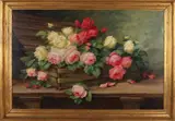 Wilhelm Schütze, Bloemstilleven, Olieverf op linnen