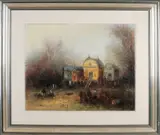Gerard Nijland, Zigeunerkamp, Olieverf op linnen