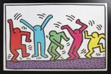 Keith Haring, Dansende figuren, Lithografie op papier