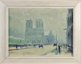 A. Orth, Parijs stadsgezicht, Olieverf op paneel