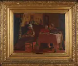 Emil Godding, Middagdutje, Olieverf op paneel