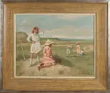 J.J.H. van Leeuwen, Spelende kinderen in de duinen