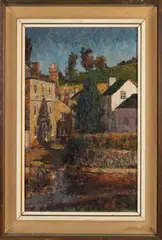 Tree and it's shadow (Harberton Ford) by Rita Greig, Olieverf op board, offered Apr 2022