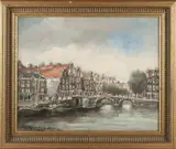 H.C. Kranenburg, Amsterdams stadsgezicht, Olieverf op linnen