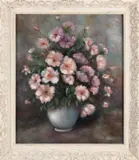 J. van Veldhoven, Vaas met bloemen, 1988, Olieverf op linnen