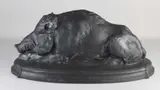 Groot antiek aardewerken everzwijn, 1930