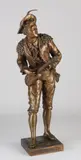 Antiek Frans bronzen figuur, Muzikant