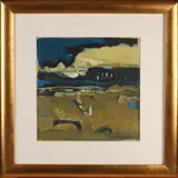 Jerre Hakse, Landschap Portugal, Gouache op papier