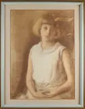 Jacobus Cossaar, Portret Nanny Cossaar, Pastel op papier