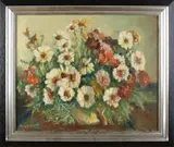 Evert Moll, Bloemstilleven, Olieverf op linnen
