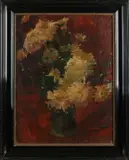 Joseph Gregoire, Vaas met bloemen, Olieverf op linnen