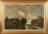 Arend Jan van Driesten, Riviergezicht, Olieverf op linnen