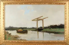 Leendert van der Vlist, Riviergezicht, Olieverf op linnen