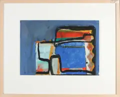 Theo Kuijpers, Abstract, Gouache op papier