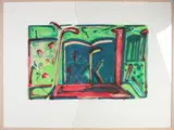 Theo Kuipers, Expressionistisch, Lithografie op papier