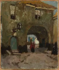Chris Soer, Poortje bij Elburg, Olieverf op linnen