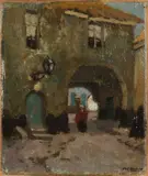 Chris Soer, Poortje bij Elburg, Olieverf op linnen