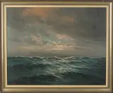 Rob de Haan, Zeegezicht, Olieverf op linnen
