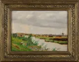 Louis Stutterheim, Poldergezicht, Olieverf op linnen