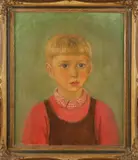 G. Sluyter, Portret van jongen, Olieverf op linnen