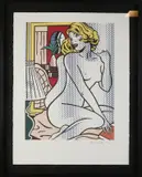 Roy Lichtenstein, Naakte vrouw voor spiegel, Lithografie op papier