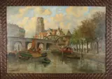 A.J. van Eck, Spoorwegbrug Rotterdam, Olieverf op linnen