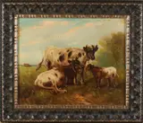 Paul Schouten, Landschap met koeien, Olieverf op linnen