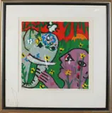 Onduidelijk gesigneerd '95, Touching paradise, Litho op papier