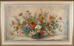 Bloemstilleven by Hugo Berten, Olieverf op linnen, offered Oct 2021