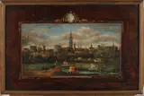 Stadsgezicht Delft by Onduid. gesig., Olieverf op paneel, offered Jul 2021
