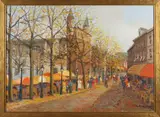 A.P. Wilhelmus, Vrijthof Maastricht, Olieverf op linnen