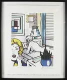 Roy Lichtenstein, Naakte lezende vrouw op bed, Lithografie op papier
