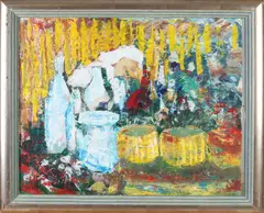 H. Koolen, Modern stilleven, Olieverf op paneel