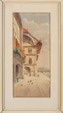 J. Vervloet, Promenade Lucerne, Aquarel op papier