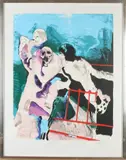 Kees van Bohemen, '74, Figuren voorstelling, Litho op papier