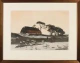 Tjeerd Bottema, Schaapskooi bij Ede, Ets op papier