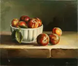 H.J. van de Poel, Stilleven met appels, Olieverf op linnen