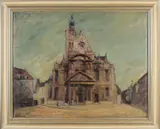 George Seveau, Kerk in Parijs, Olieverf op linnen