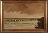 Marinus Zwart, Zeegezicht met zeilboten, Olieverf op linnen