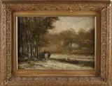 J. Stademan, Wintergezicht, Olieverf op paneel