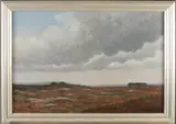 Reinder Jan Visscher, Heide gezicht, Olieverf op linnen