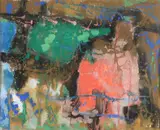 Jan Battermann, '61, Abstracte compositie, Aquarel op papier